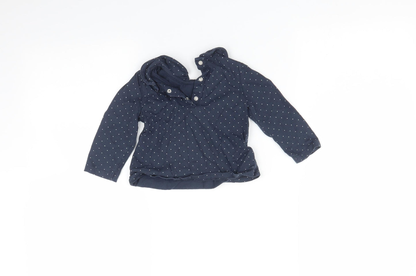 Nutmeg Baby Blue Spotted  Basic T-Shirt Size 9-12 Months