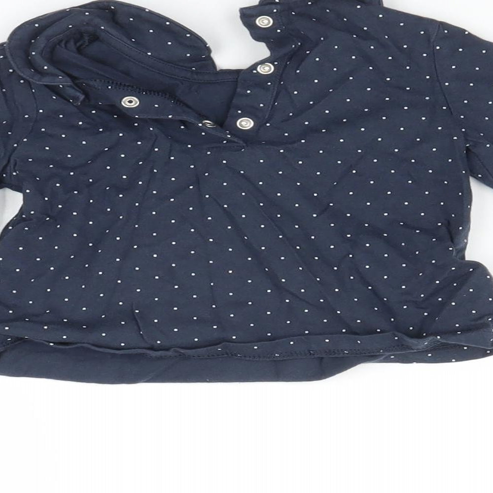 Nutmeg Baby Blue Spotted  Basic T-Shirt Size 9-12 Months