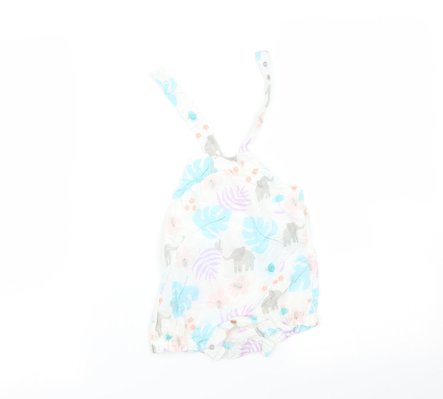 Marks and Spencer Baby Multicoloured   Romper One-Piece Size 0-3 Months  - Leaf print