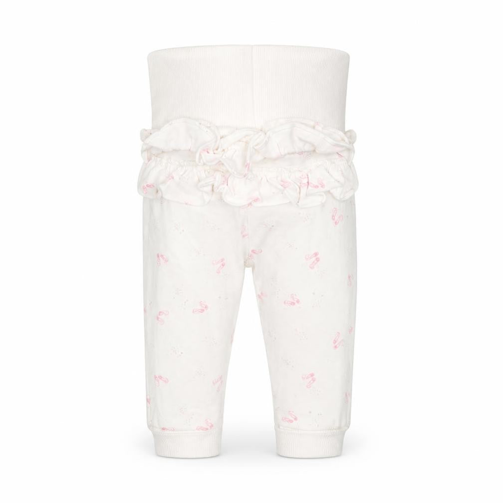 Front view of Mothercare Baby White Floral Leggings, size 3-6, Months