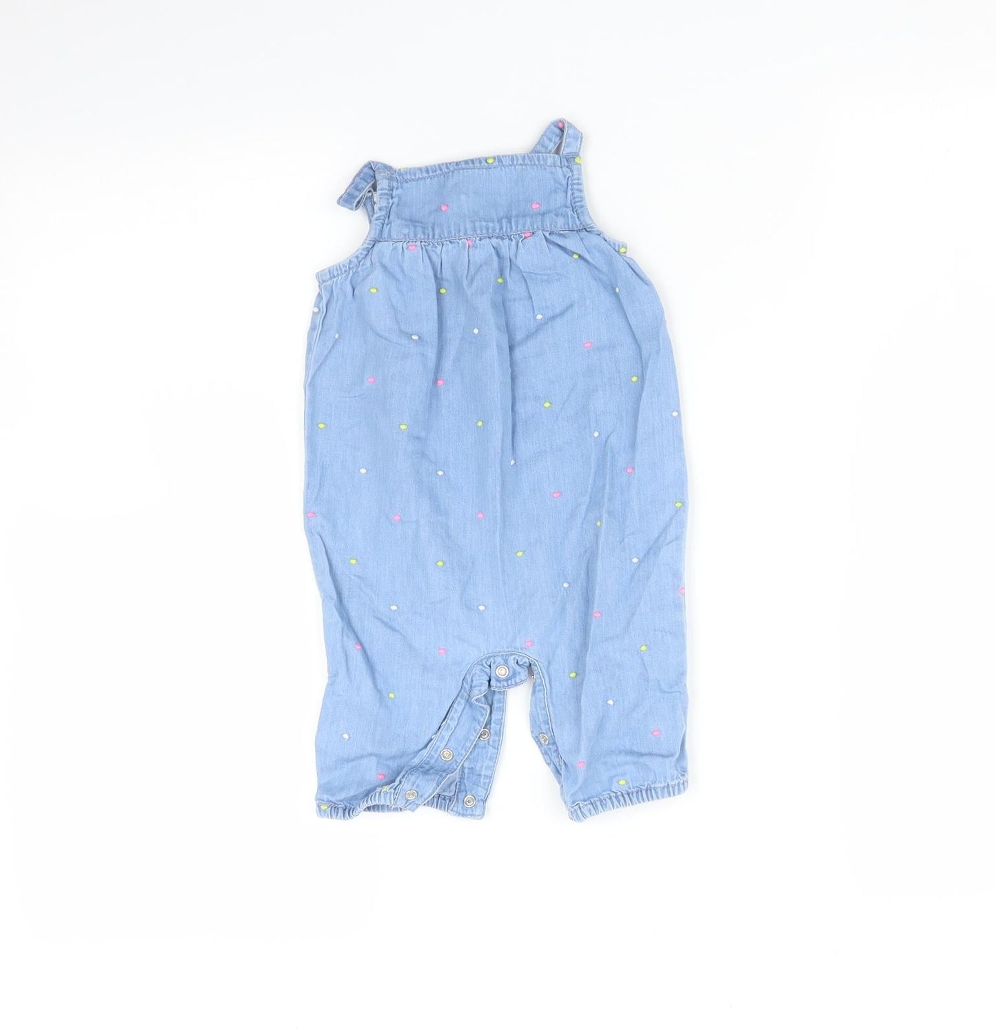 F&F Baby Blue Spotted  Romper One-Piece Size 3-6 Months