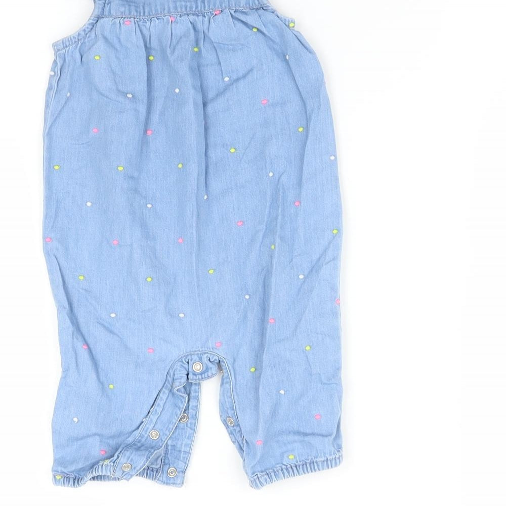 F&F Baby Blue Spotted  Romper One-Piece Size 3-6 Months
