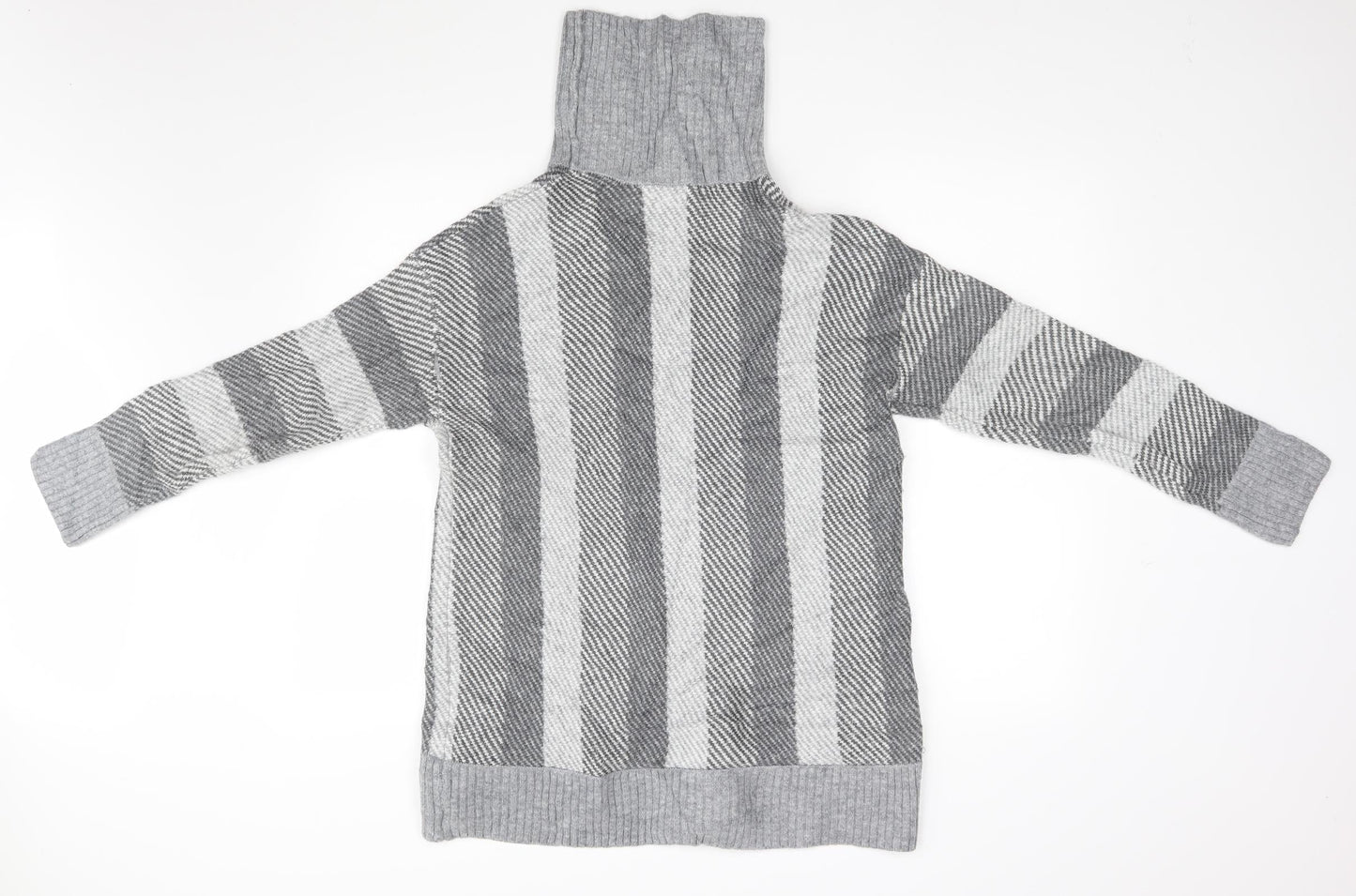 Papaya Womens Grey Striped  Pullover Jumper Size M