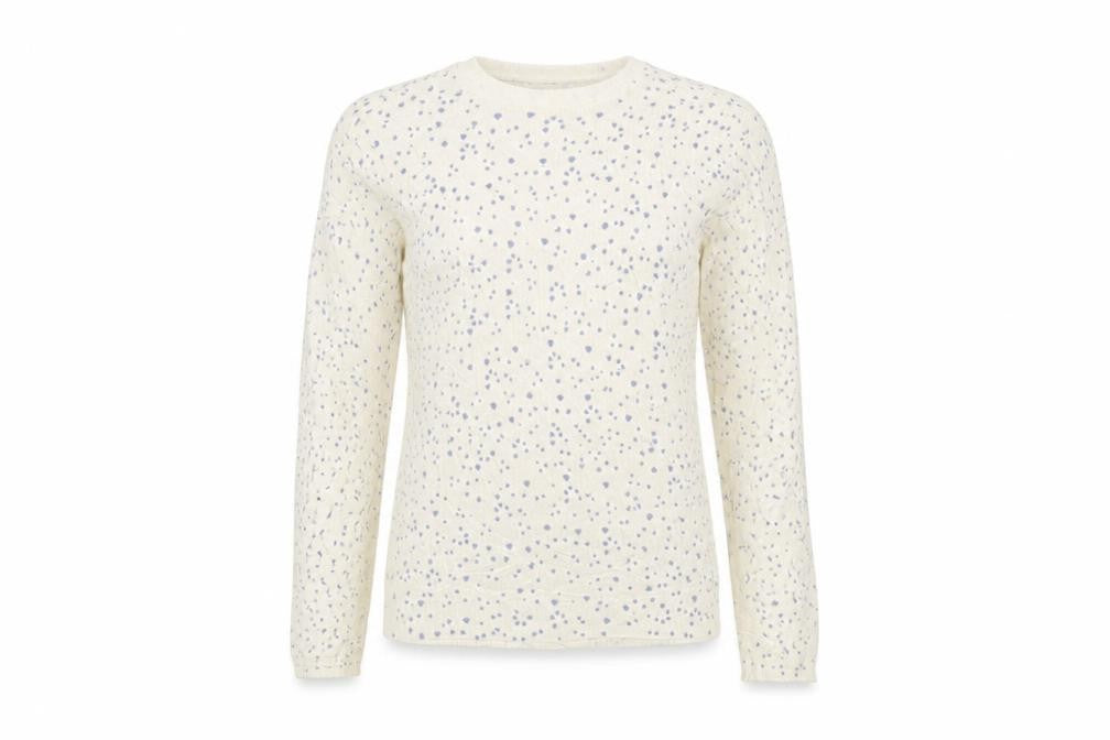 Marks and Spencer Womens White   Pullover Jumper Size 10  - Hearts