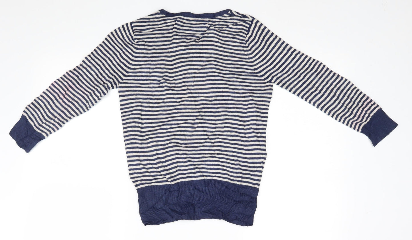 Debenhams Womens Blue Striped  Pullover Jumper Size 10