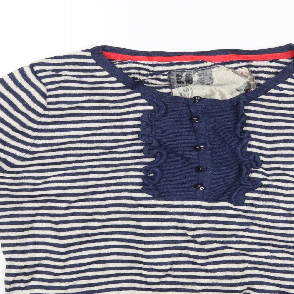 Debenhams Womens Blue Striped  Pullover Jumper Size 10