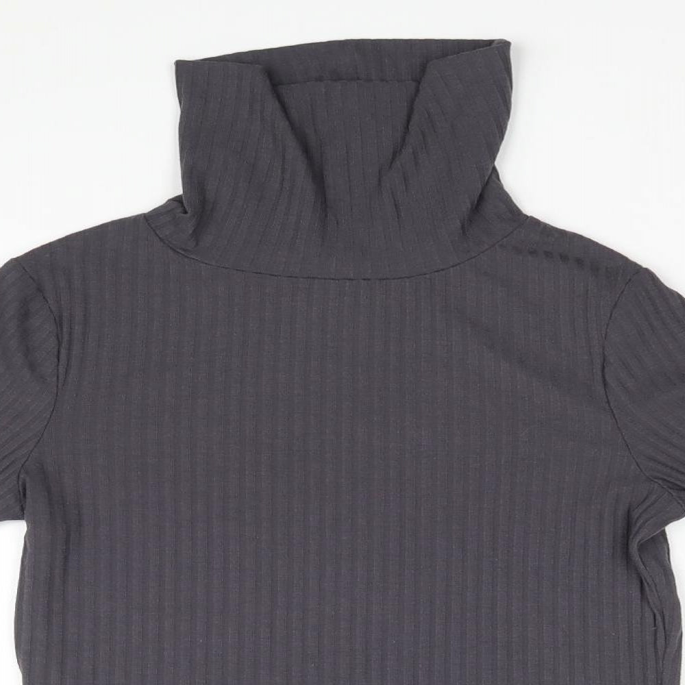 New Look Womens Grey Striped  Pullover Jumper Size 10