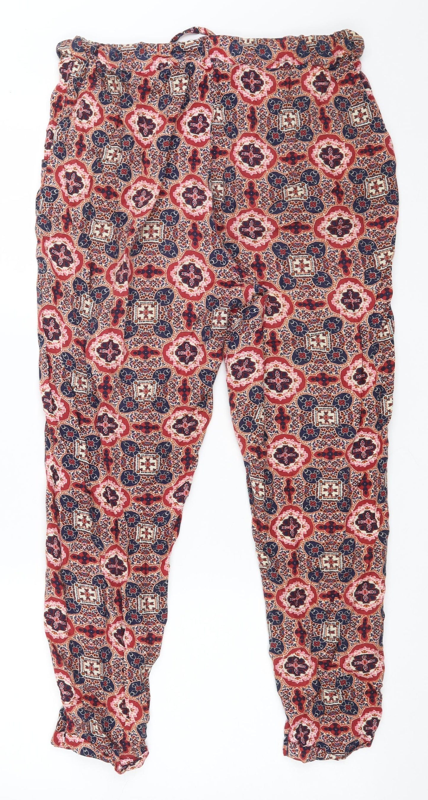 Atmosphere Womens Multicoloured Geometric  Trousers  Size 8 L22 in