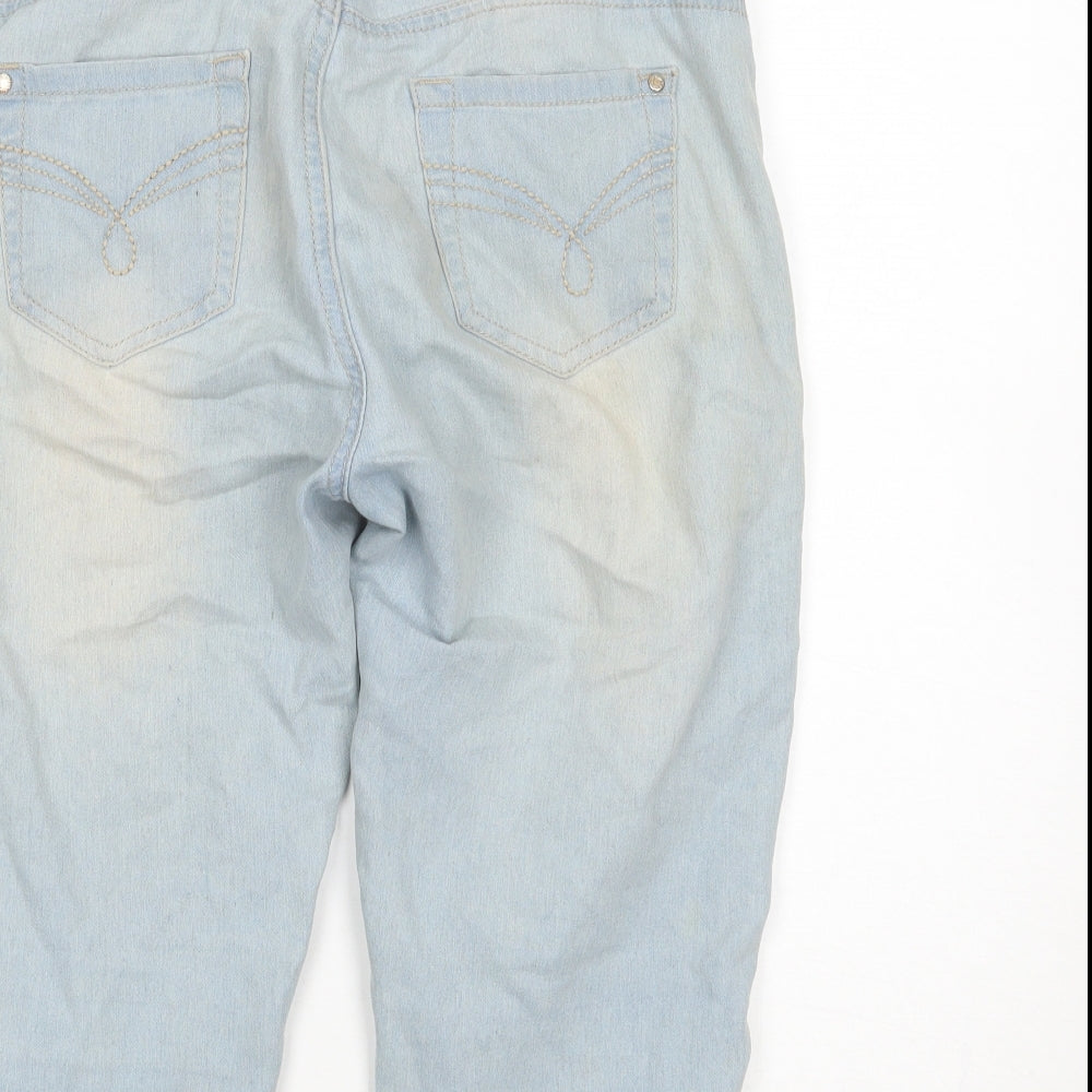 Denim & Co. Womens Blue   Cropped Jeans Size 10