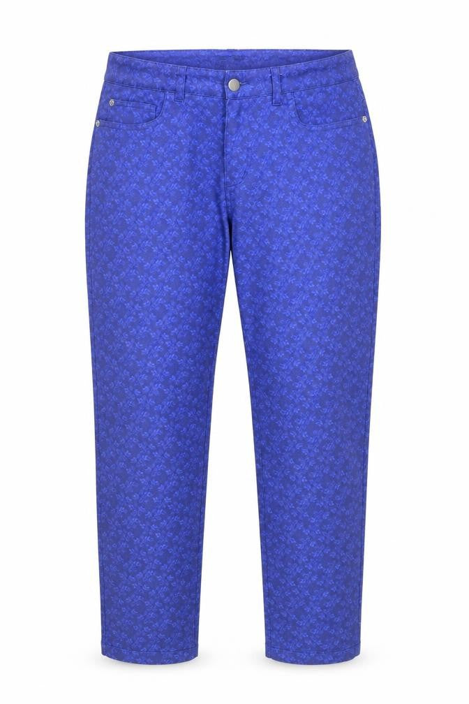 Sugar Crisp Womens Blue Floral  Cropped Jeans Size 10 L27 in