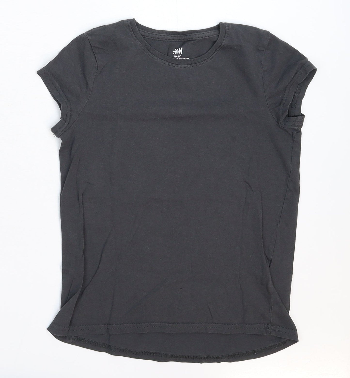 H&M Girls Grey   Basic T-Shirt Size 9-10 Years