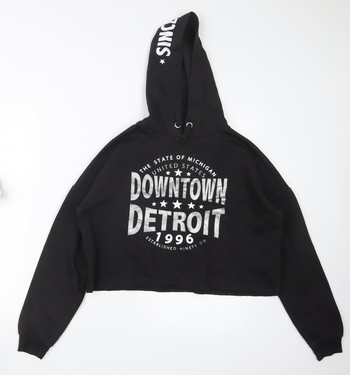 New Look Girls Black   Pullover Hoodie Size 14-15 Years