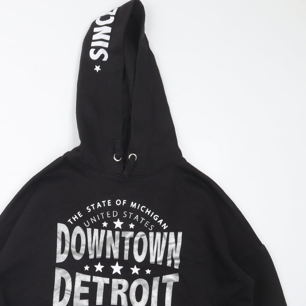 New Look Girls Black   Pullover Hoodie Size 14-15 Years