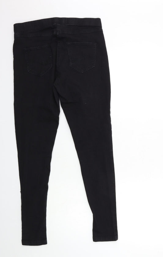 TU Womens Black  Denim Tapered Jeans Size 12 L28 in