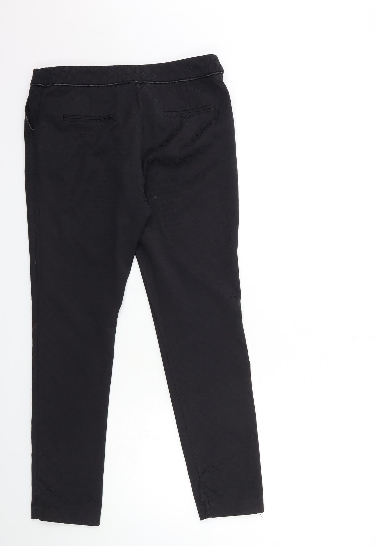 Papaya Womens Black Geometric  Trousers  Size 10 L27 in