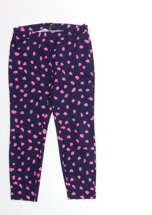 H&M Womens Blue   Trousers  Size 12 L26 in