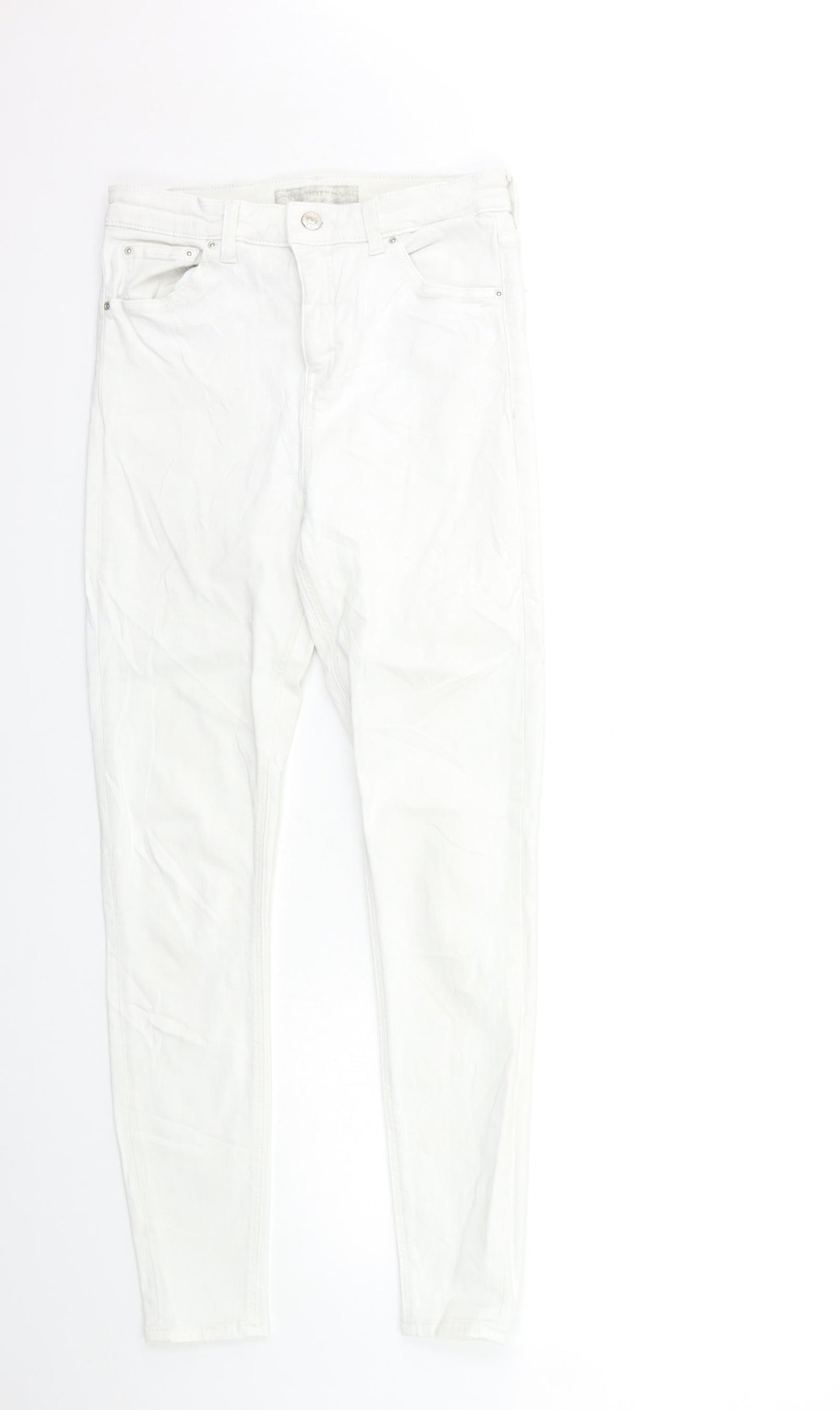 Topshop Womens White  Denim Skinny Jeans Size 30 in L32 in