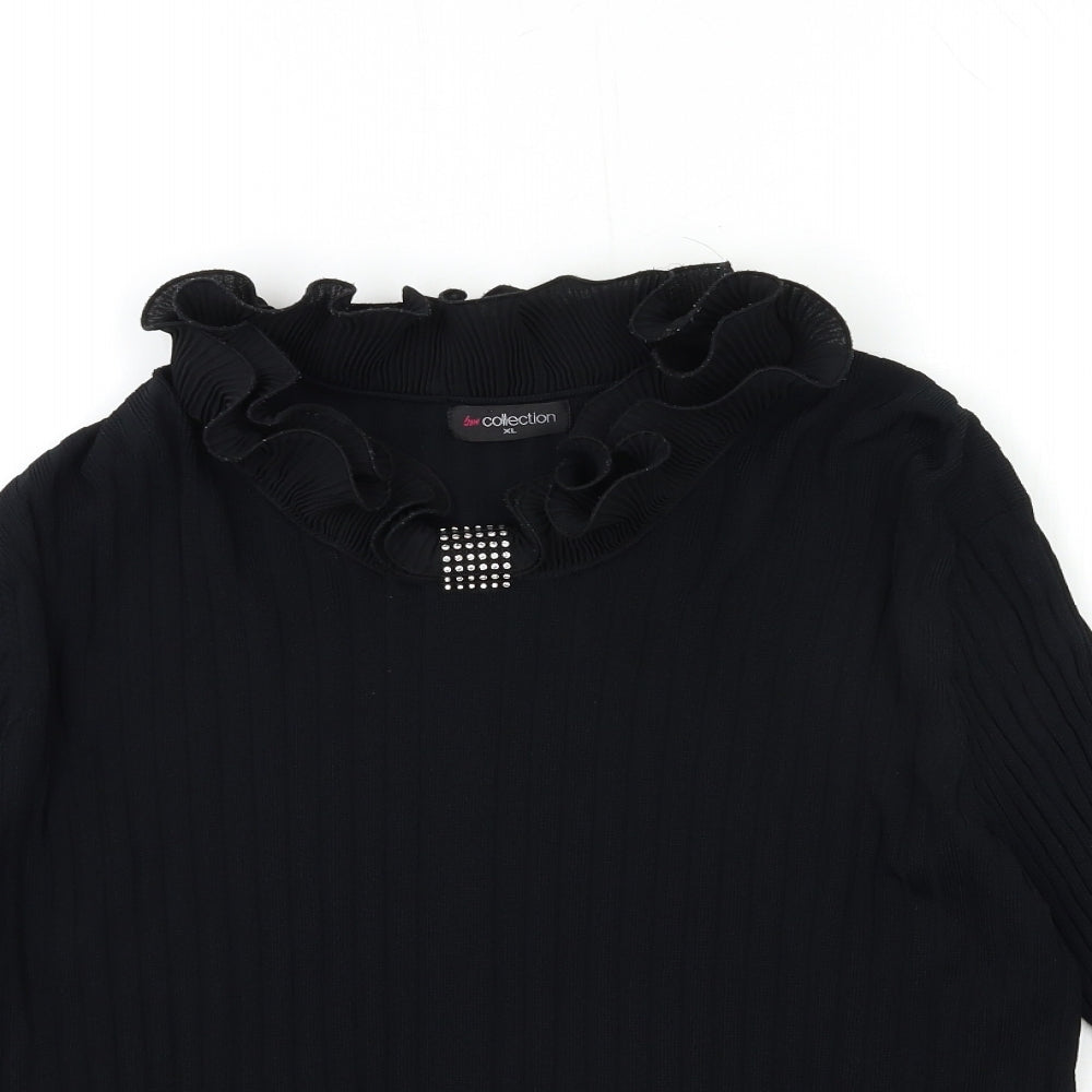 Bonmarché Womens Black  Knit Pullover Jumper Size XL
