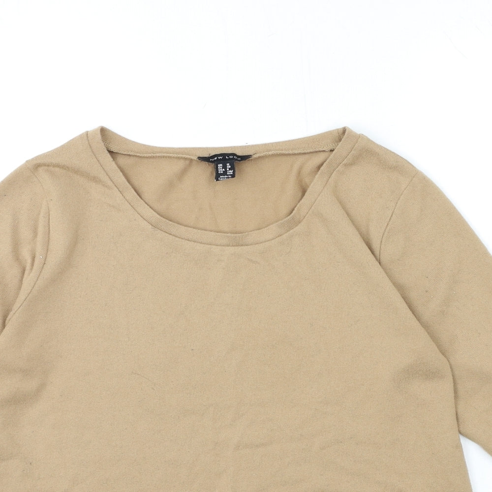 New Look Womens Brown  Knit Pullover Jumper Size 12