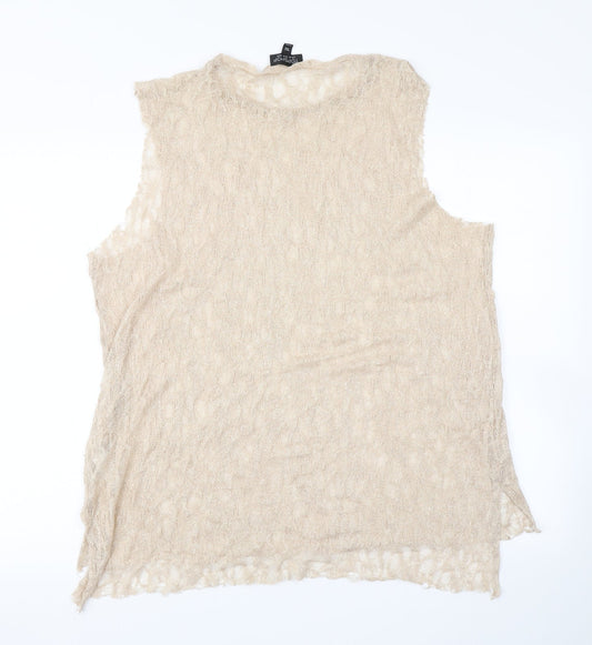Topshop Womens Beige   Basic Tank Size 16