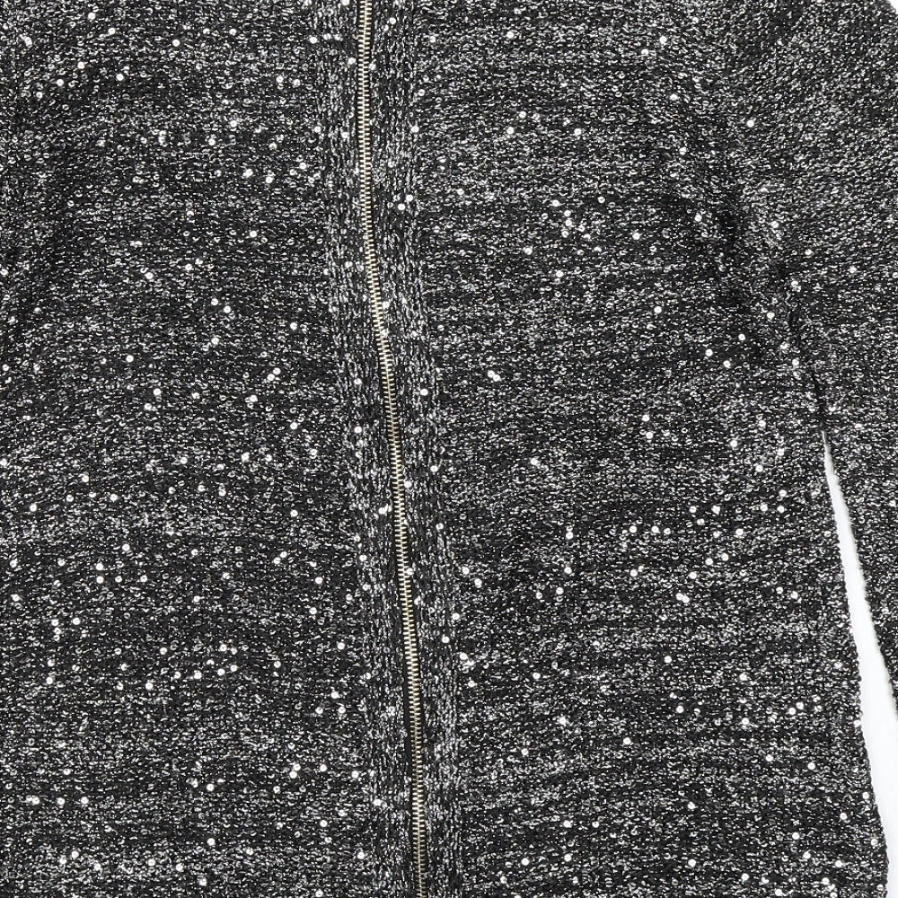 QED London Womens Silver  Knit Pullover Jumper Size M