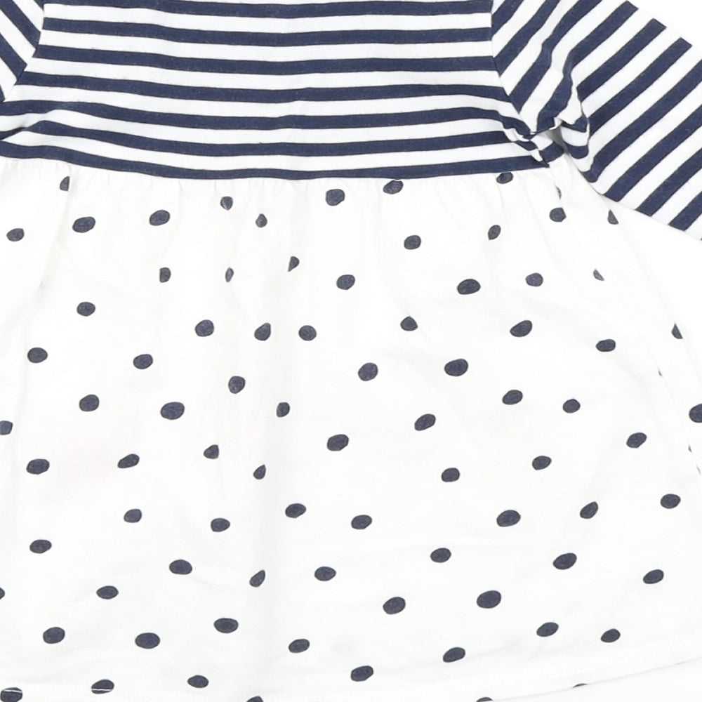 Bluezoo Girls Blue Striped  A-Line  Size 0-3 Months
