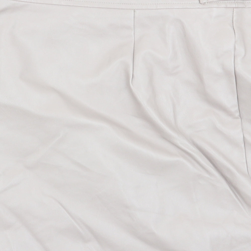 Boohoo Womens Beige   Flare Skirt Size 8