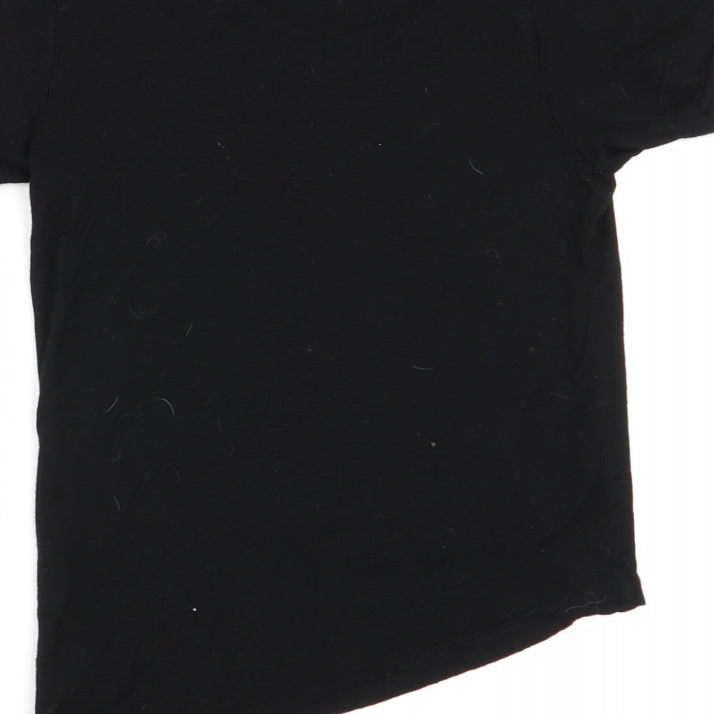 Primark Girls Black   Basic T-Shirt Size 7-8 Years