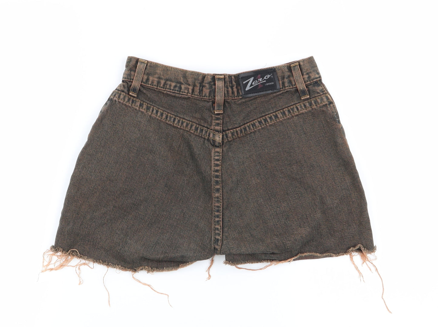 Zero London Womens Multicoloured  Denim Hot Pants Shorts Size 26 in