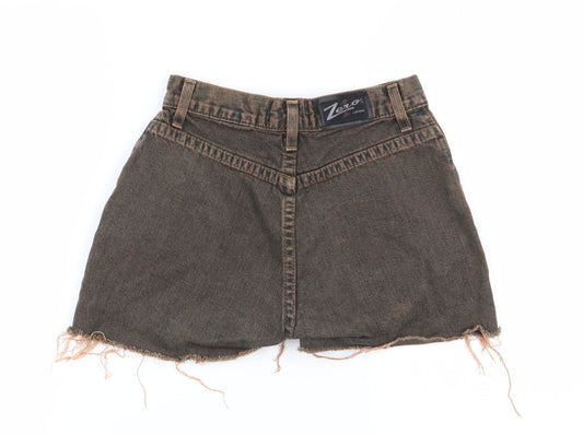 Zero London Womens Multicoloured  Denim Hot Pants Shorts Size 26 in