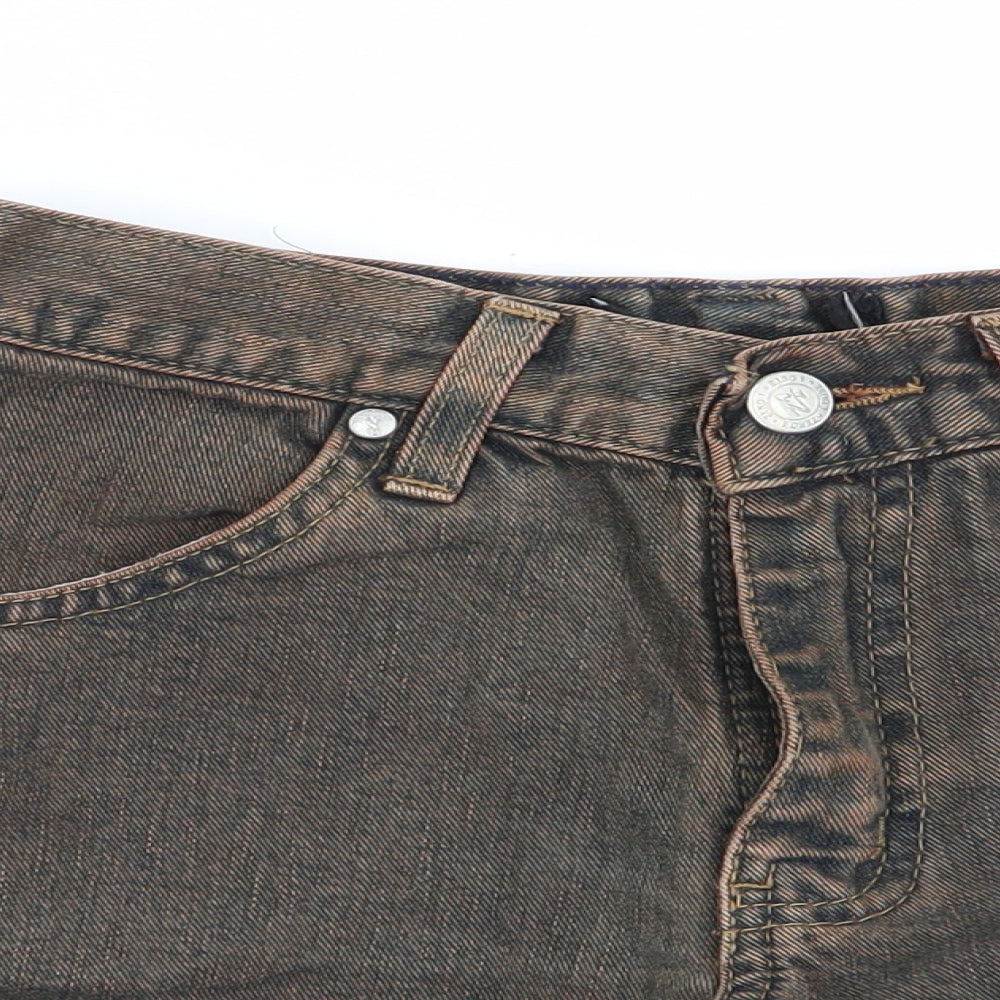 Zero London Womens Multicoloured  Denim Hot Pants Shorts Size 26 in