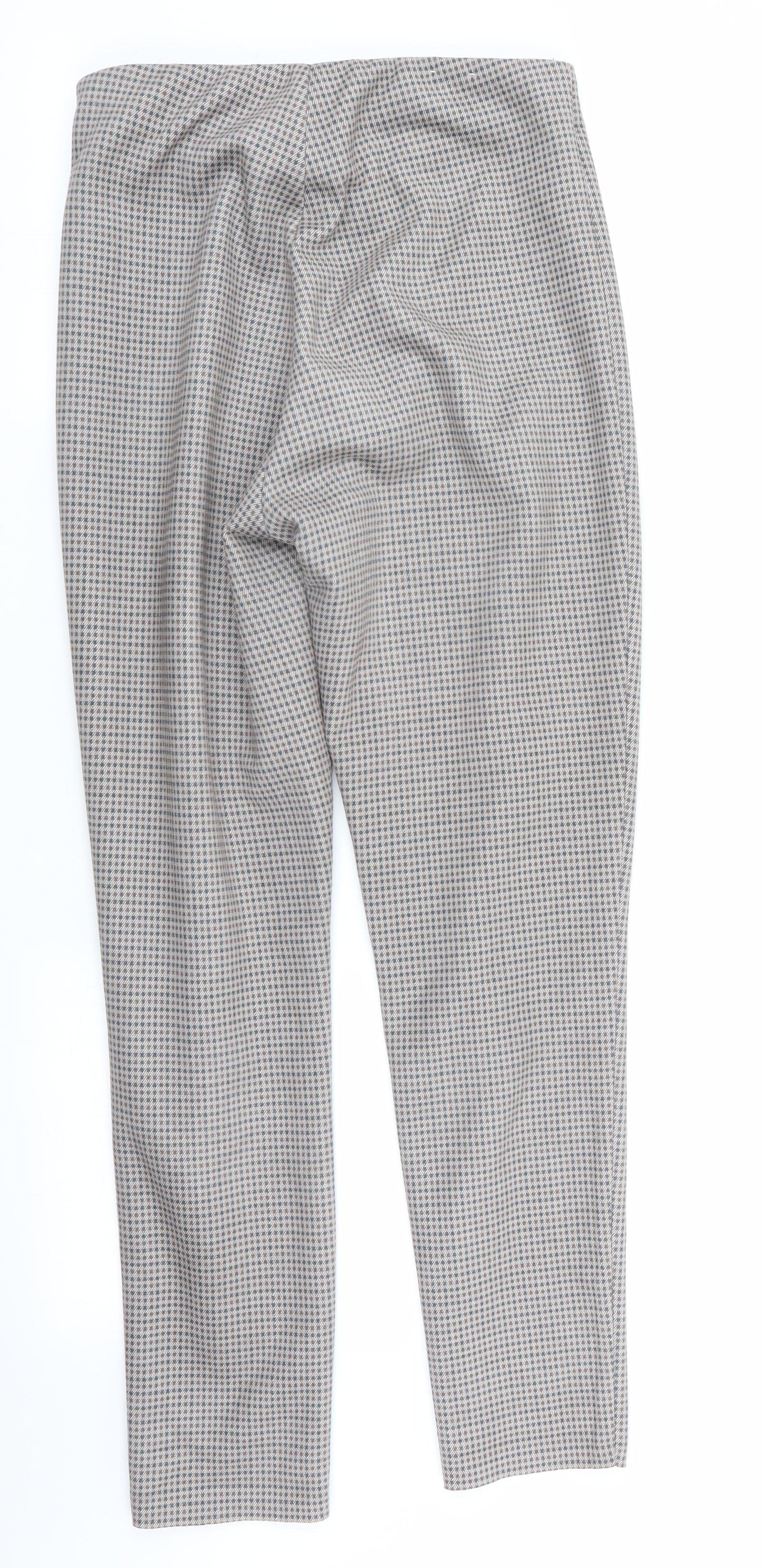 Zara Womens Multicoloured Check  Trousers  Size 6 L26 in - Stretch waistband
