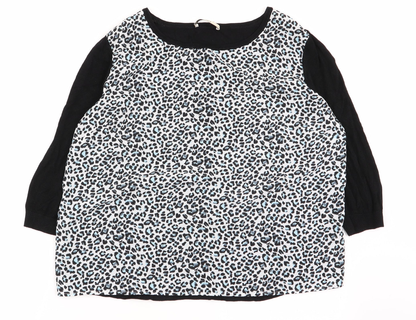 Oasis Womens Multicoloured Animal Print  Pullover Jumper Size L