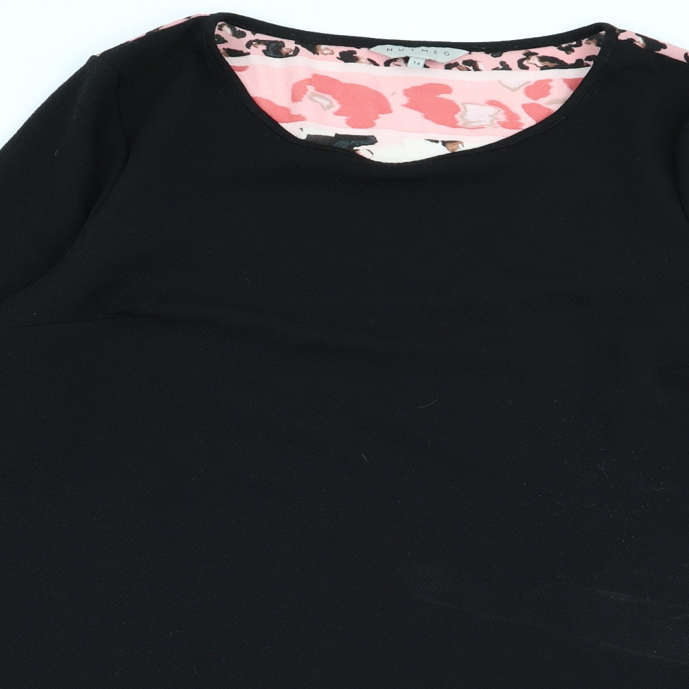 Nutmeg Womens Multicoloured Geometric  Pullover Jumper Size 14  - jumper/top