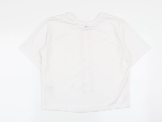 workout Womens White   Basic T-Shirt Size 6