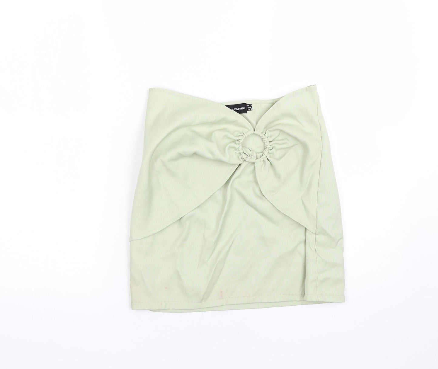PRETTYLITTLETHING Womens Green   Basic T-Shirt Size 8