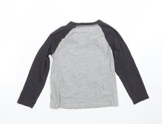 George Boys Grey   Basic T-Shirt Size 6-7 Years
