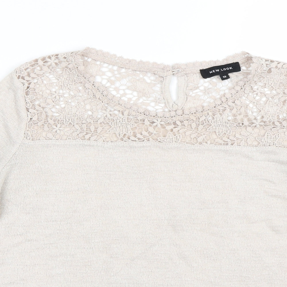 New Look Womens Beige   Pullover Jumper Size 12