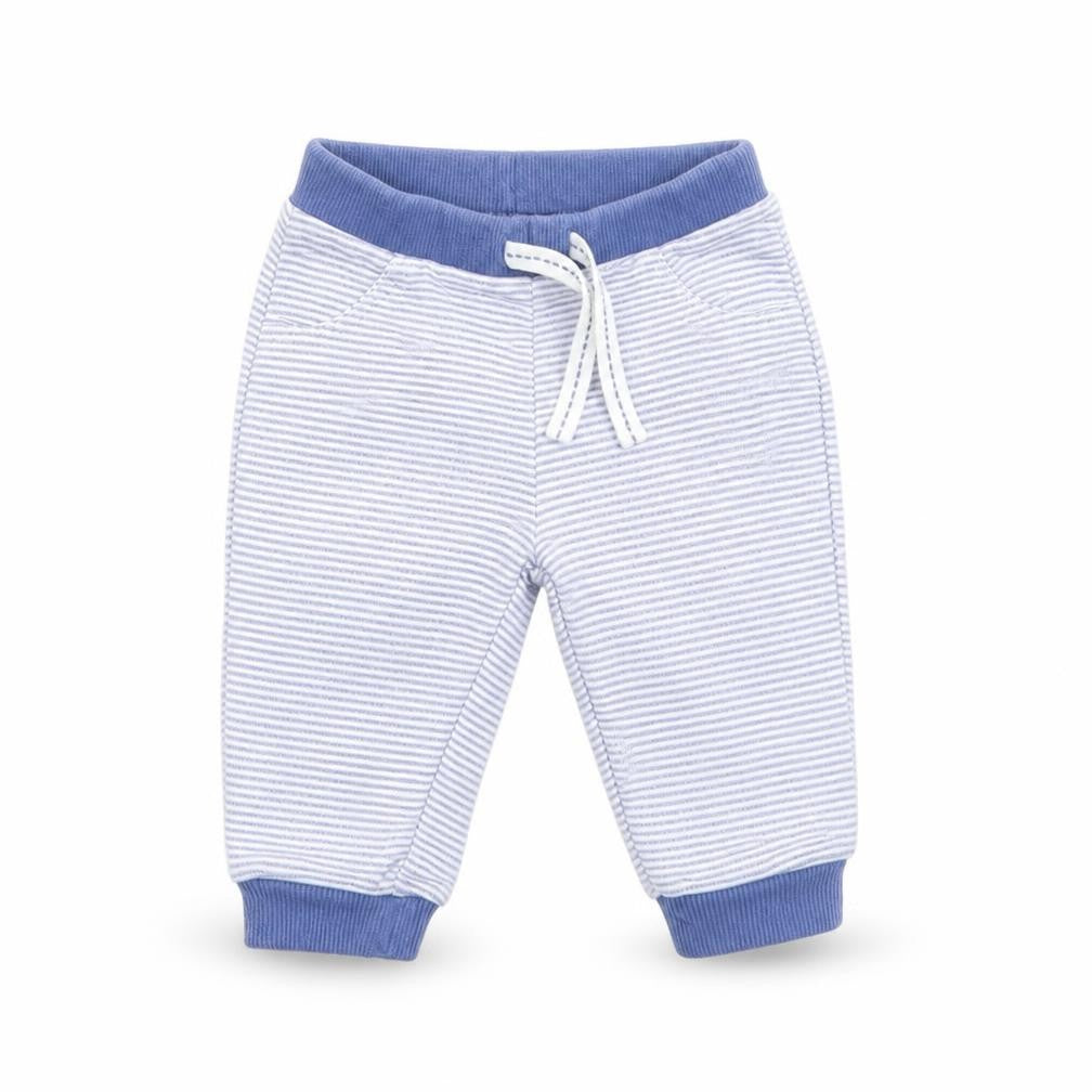 Matalan Boys Blue Striped  Sweatpants Trousers Size 3-6 Months