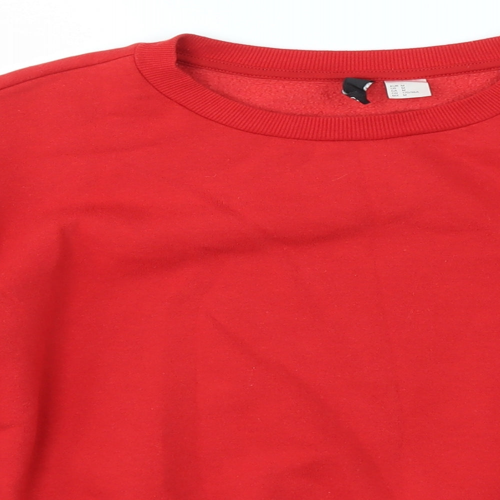 H&M Womens Red   Pullover Jumper Size M
