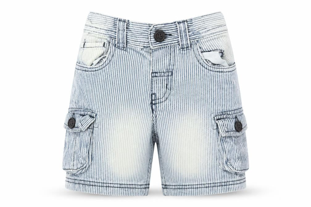 urban rascals Girls Blue Striped  Cut-Off Shorts Size 3 Years