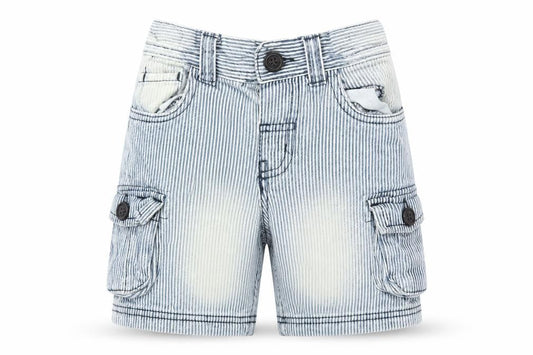 urban rascals Girls Blue Striped  Cut-Off Shorts Size 3 Years