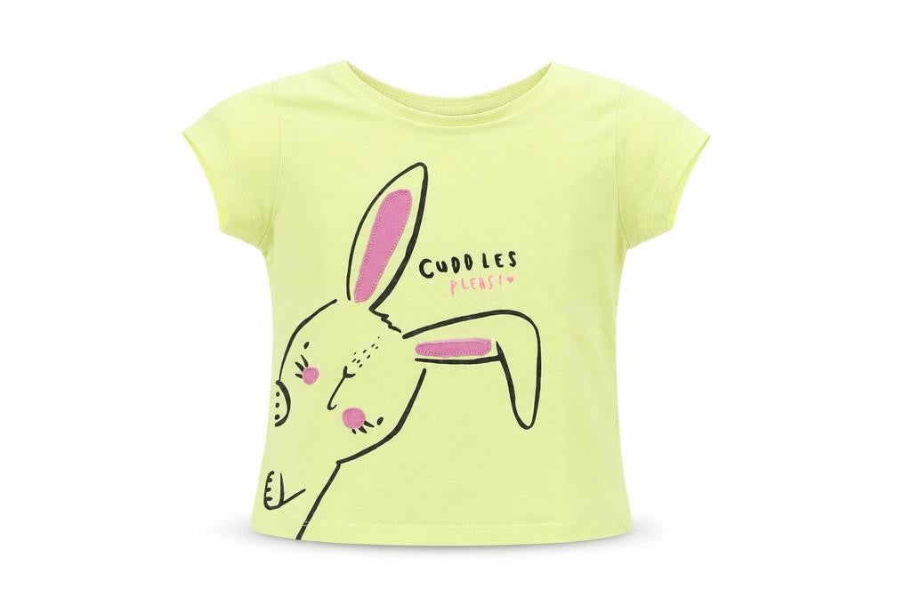 MINI CLUB  Girls Yellow Geometric  Basic T-Shirt Size 9-12 Months