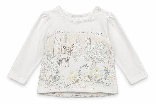 Nutmeg Girls White   Basic T-Shirt Size 6-9 Months