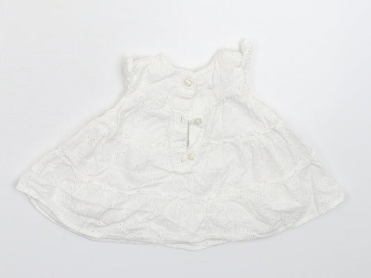 George Girls White   Fit & Flare  Size Newborn