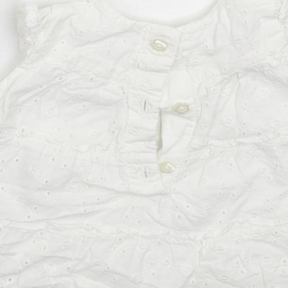 George Girls White   Fit & Flare  Size Newborn
