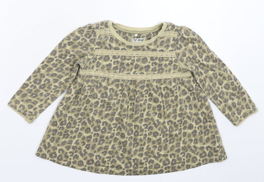 NEXT Girls Grey Floral  Fit & Flare  Size 12-18 Months