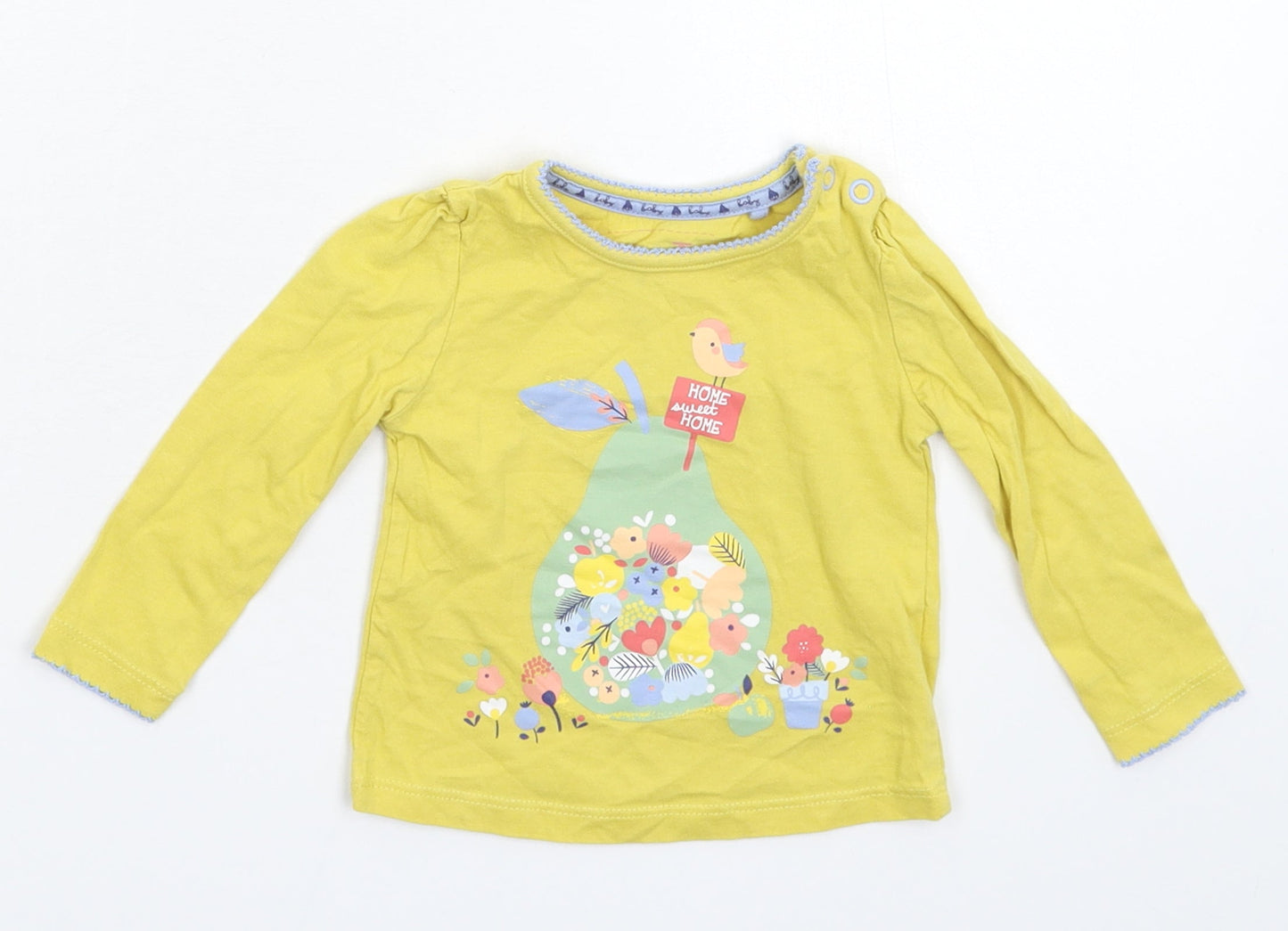 TU Girls Yellow   Basic T-Shirt Size 3-6 Months