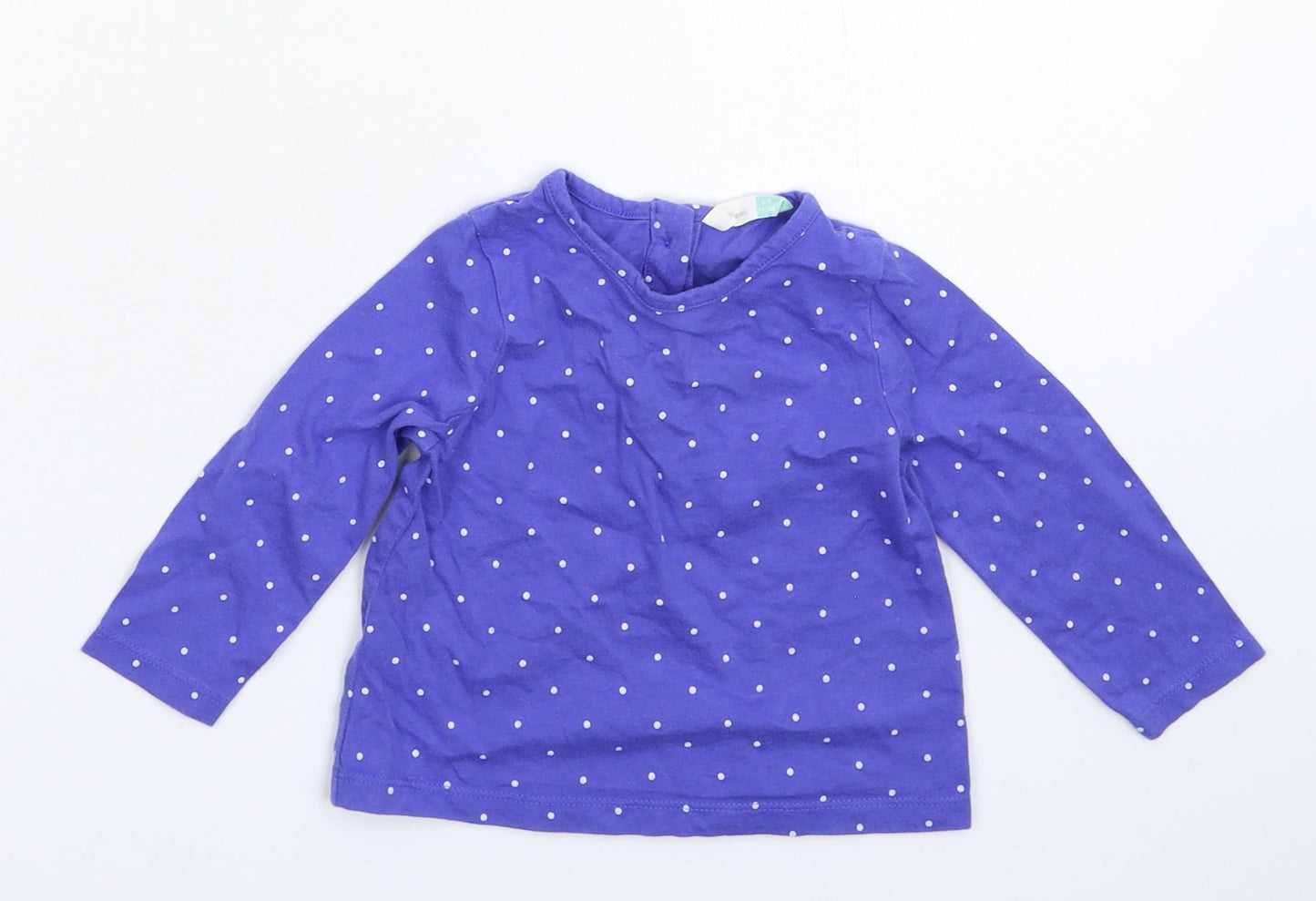 John Lewis Baby Blue Spotted  Basic T-Shirt Size 3-6 Months