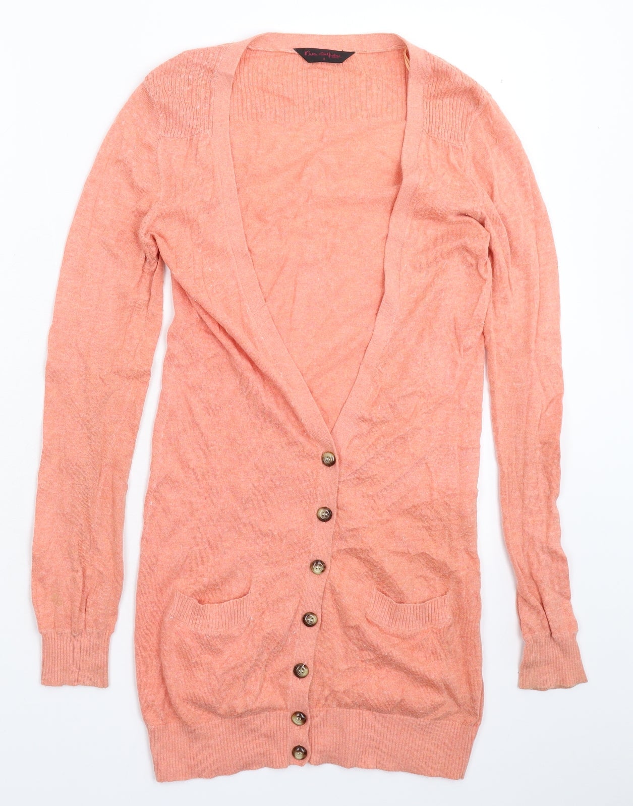 Miss Selfridge Womens Pink  Knit Cardigan Jumper Size 8